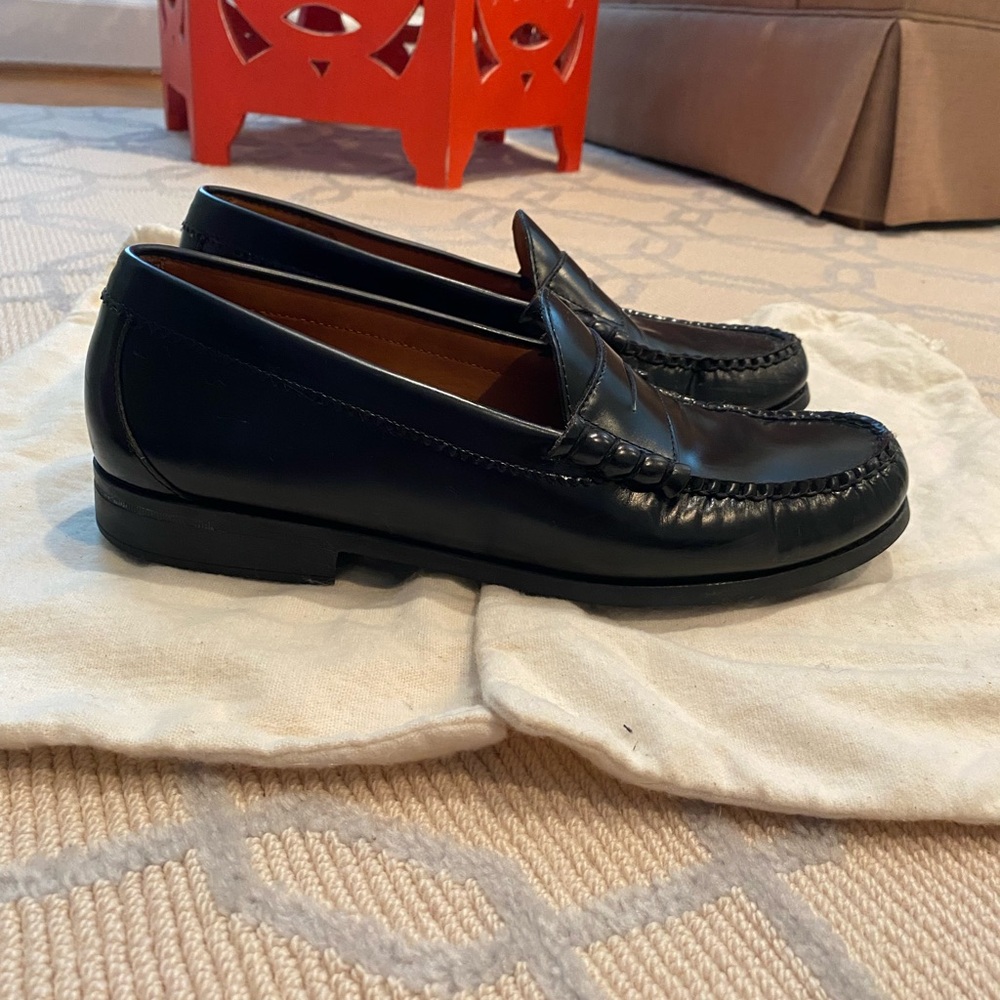 J. Crew Black Leather Penny Loafers - Picture 4 of 8